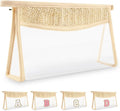 Personalized Initial Letter Bag Boho Straw Clear Makeup Bag,Small Cute Chenille Varsity Letter Pouch With Zipper,Beach Travel Toiletry,Portable Monogrammed Cosmetic Bag for Women Girls