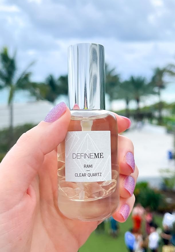 DefineMe Quartz Crystal Infused Natural Perfume Mist, Rami Scent, 0.95 FL OZ