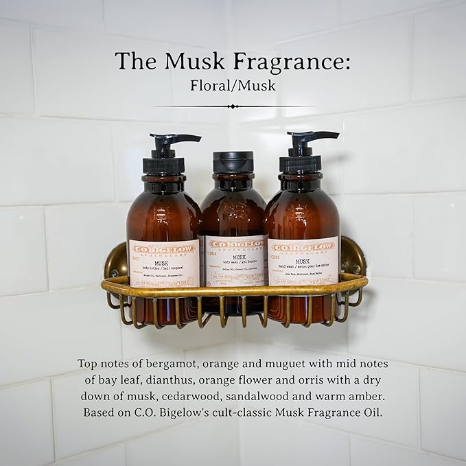 C.O. Bigelow Musk Body Wash, Iconic Collection Moisturizing Body Wash with Coconut Oil & Aloe Vera, 10.5 Fl Oz