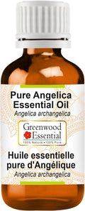 Greenwood Essential Pure Angelica Essential Oil (Angelica archangelica) Steam Distilled 30ml (1 oz)
