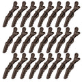 24 Pack Alligator Hair Clips, Professional Clips for Hair Sectioning, Hair Styling Accessories for Women Men Girls Teens，Dark Brown