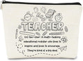 Teacher Survival Kit Bag - Makeup Bag for Women, Small Cosmetic Bag for Teacher Appreciation, Graduation & Birthday Gifts