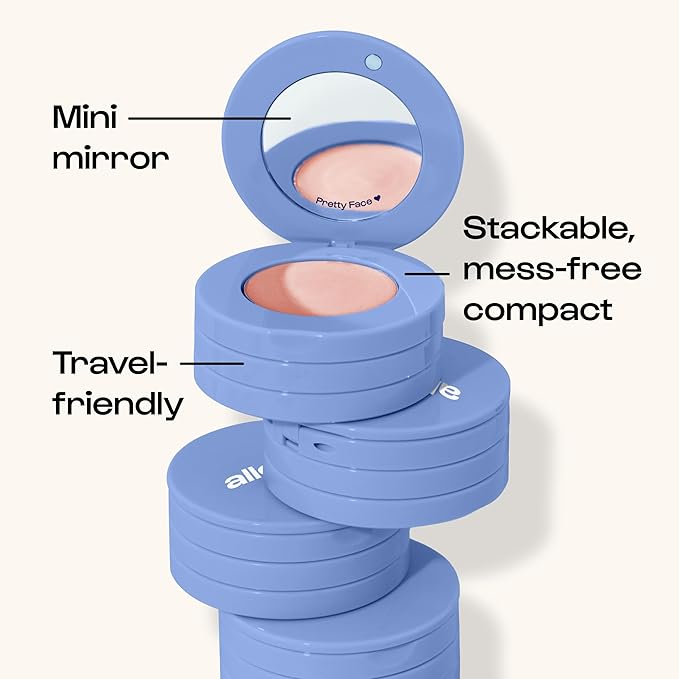 Alleyoop Stack The Odds - Stackable Makeup Palette - Cream Blush, Contour, Bronzer & Highlighter - Blendable Cream Make up Palette - Natural, Glowy Finish - Makeup Stacks for Travel, Sunkissed