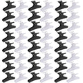 48 Pcs Black and White Butterfly Hair Clips for Styling and Sectioning - Pro Claws Clamps for Cutting, Coloring - Hair Accessories for Women Girls
