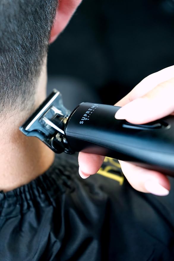 Supreme Trimmer 3-in-1 Barber Bundle | Pro Clipper Lite, T-Shaper Trimmer & Crunch Foil Shaver | Professional Beard Trimmer Men’s Hair Clipper Kit | Black
