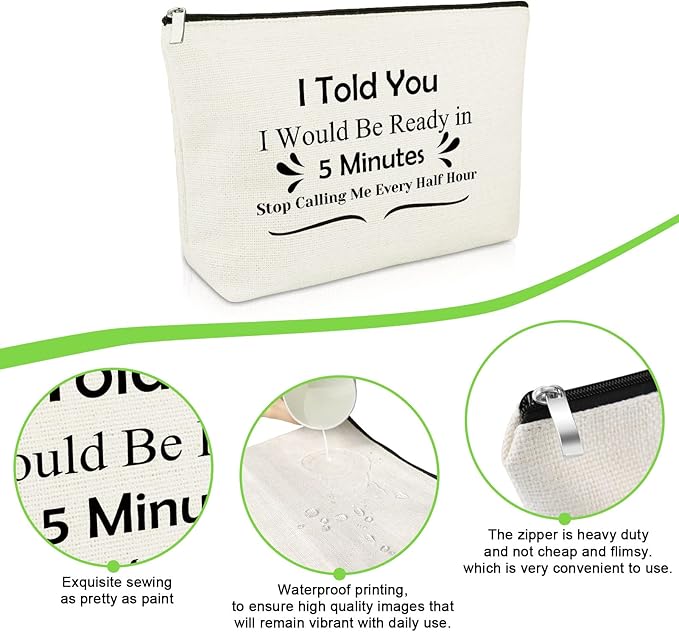 Prank Gifts for Friends Funny Makeup Bag Novelty Friendship Gifts for Girls Cosmetic Bag Humorous Birthday Present for Bestie Colleague Christmas Graduation Present for Sister Cousin Cosmetic Pouch