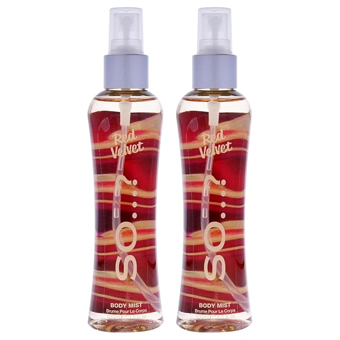 So...? Red Velvet Body Mist for Women - 3.5 oz Body Mist - Pack of 2