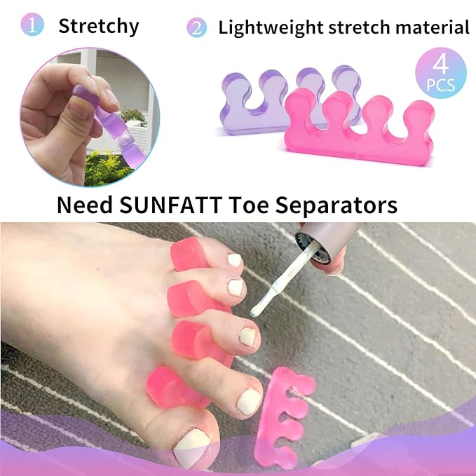 SUNFATT Gel Toe Separators,Toe Spacers for Women,Pedicures Toe Separators Use for Separation of Toenails or Nails,Beauty Pedicure Tools Suitable for Supplies for a Salon Pedicure.