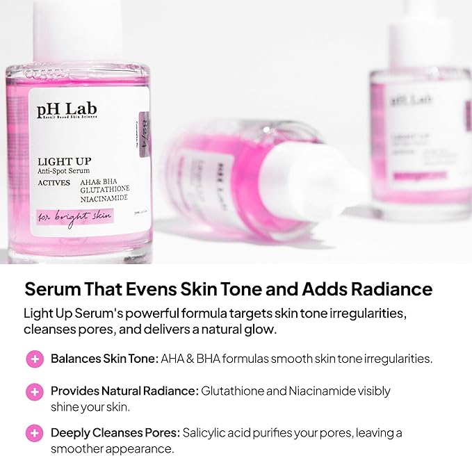 pH Lab Light Up Anti-Spot Serum, Even Skin Tone, Clean Pores, Help Prevent Blemish Formation, 1.01 Fl Oz (Pack of 1)