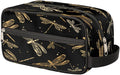 Vintage Animal Gold Dragonfly Travel Toiletry Bag for Women Men Lightweight Cosmetic Makeup Bag Organizer Waterproof Shaving Bag Dopp Kit with Large Capacity for Toiletries and Shaving Accessories