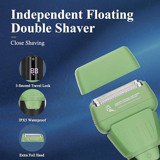 Professional Hair Clipper & Hair Trimmer & Foil Shaver Kit, Beard Trimmer Clippers and Trimmers Set, Cordless Mens Clippers for Home, Barber