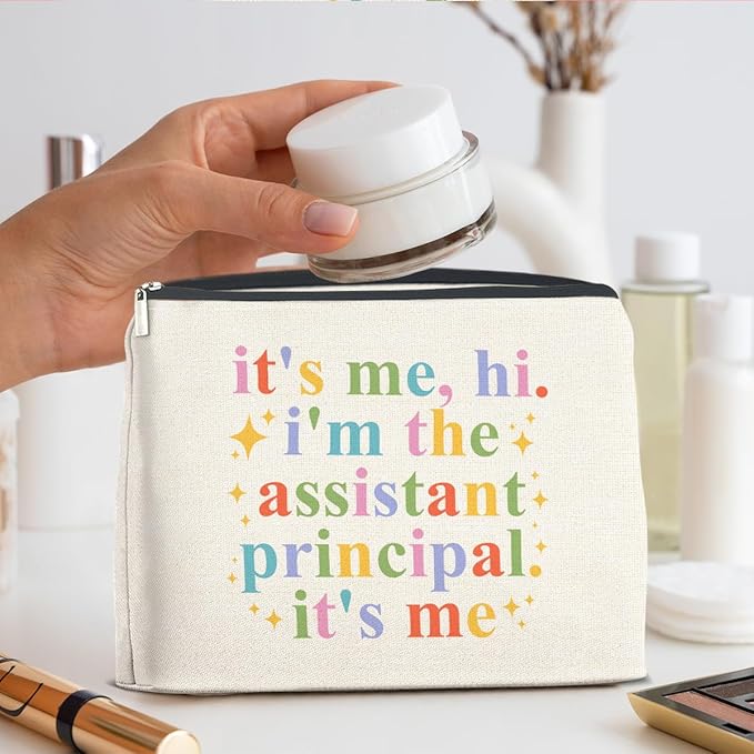 Makeup Bag Assistant Principle Gifts for Women, Assistant Principal Appreciation Gift in My Assistant Principal Era Cosmetic Bag Zipper Makeup Pouch
