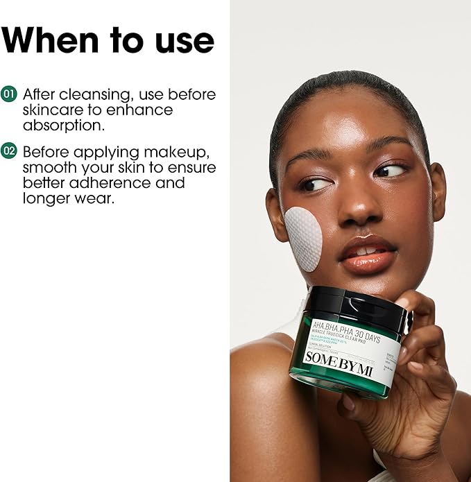 SOME BY MI AHA BHA PHA 30 Days Miracle Truecica Clear Pad – 70 Pads – Korean Exfoliating Centella Face Toner Pads – Gently Clears Impurities, Refines Pores & Smooths Skin Texture – Korean Skin Care