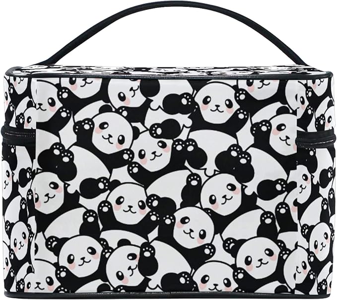 Makeup Bag, Animal Cute Little Panda Travel Makeup Organizer Bag Cosmetic Cases Toiletry Bags for Girl Women Ladies