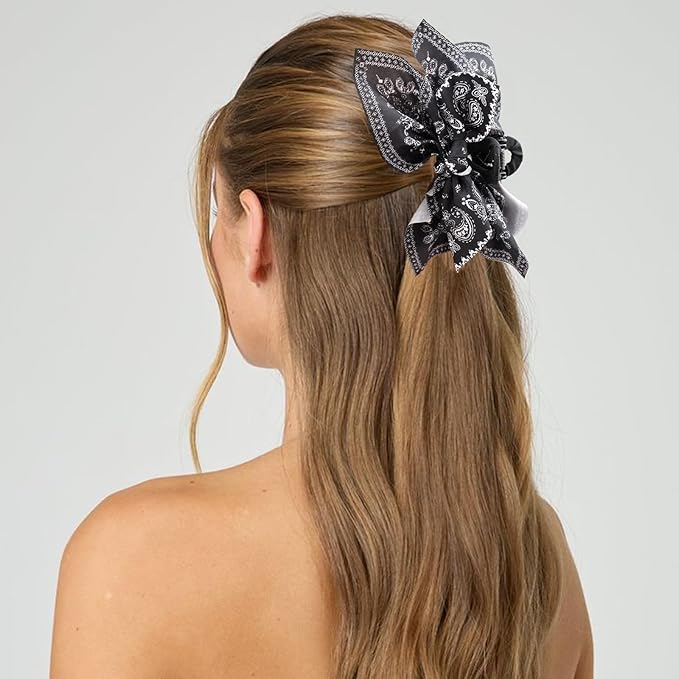 Bow Claw Clips Bow Hair Clips Black 3PCS Big Hair Bows for Women Butterfly Styling Large Hair Clips for Thick Hair for Girls Hair Accessories for Teen
