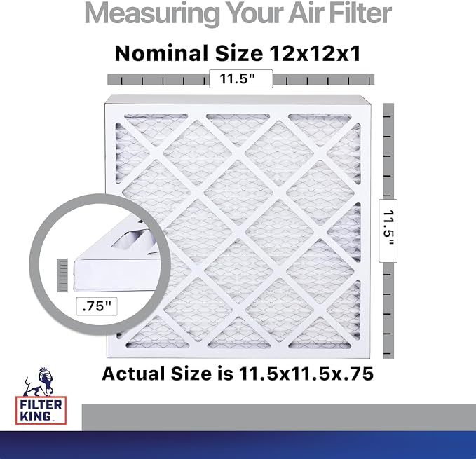 Filter King 12x12x1 Air Filter | 4-PACK | Carbon MERV 8 HVAC Pleated A/C - Image 2