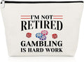 Gambler Gifts for Women Casino Makeup Bag Lover Retirement Gambling Cosmetic Bag Slots Slot Machine Lucky Dice Birthday Christmas