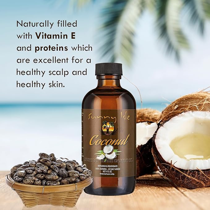 Sunny Isle Coconut Jamaican Black Castor Oil 4oz