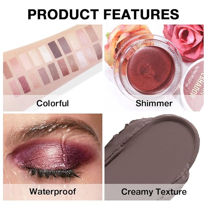 Single Cream Chocolate Matte Eyeshadow Palette Makeup, Natural Single Mini Instant Holographic Eyeshadow For Women, Sombras Crema Para Ojos, Talc, Paraben & Cruelty Free, 720