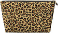 Womens Leather Makeup Bag Cosmetic Bag Travel Toiletry Bags Make Up Bags for Women Adult (Leopard Pattern 2)
