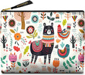 Cute Makeup Bag for Purse Waterproof Cosmetic Bags for Women Funny Smooth Zipper Travel Toiletry Pouch 10X8 Inches-Creamy Alpaca Makeup pouch