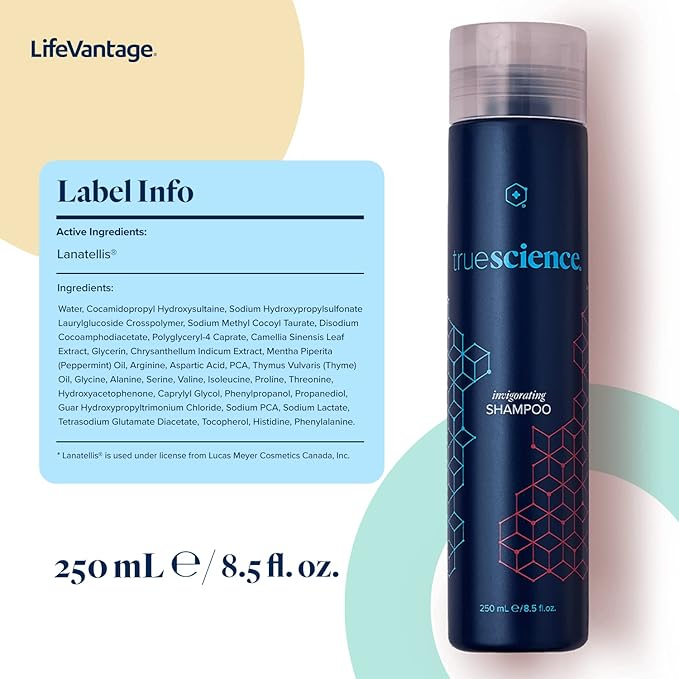 LifeVantage - Nourishing Hair Shampoo - Nrf2 Ingredients, Oil Complex, Peppermint Oil, Green Tea and Coconut Oil - 250ml