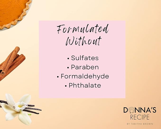 Donna's Recipe by Tabitha Brown Sweet Potato Pie Hair & Scalp Oil – Lightweight, Moisture-Rich, Soothing scalp care with Vanilla & Cinnamon (6 oz)
