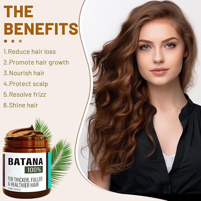 Batana Hair Growth Oil,Batana-Oils,Batana Natural Hair Growth Oils,Organic and Natural Ingredients - Promotes Hair Growthand Thickness for Men & Women