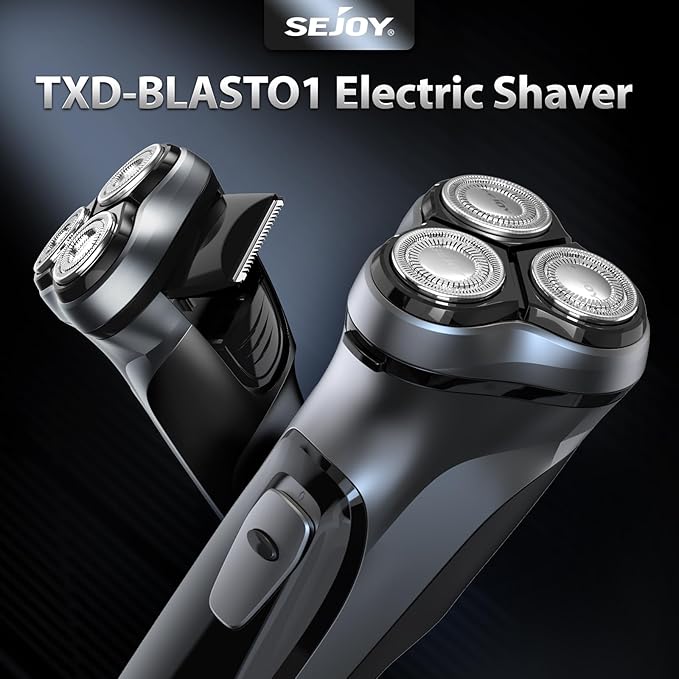 Sejoy Electric Razor for Men,Electric Shavers for Men,Face Shaver, Cordless Washable Rechargeable Shaving Machines,Pop Up Trimmer for Travel Home, LED Display,Fast Charging