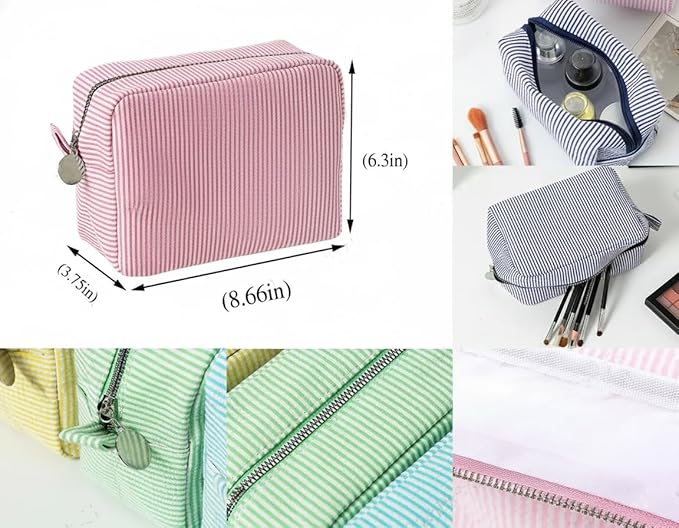 DayOfShe Personalized Name Makeup Bag for Bridesmaid Gifts, Personalized Gifts Stocking Stuffers for Teen Girls Women, Custom Cosmetic Travel Toiletry Bag for Teenager Girls Gifts