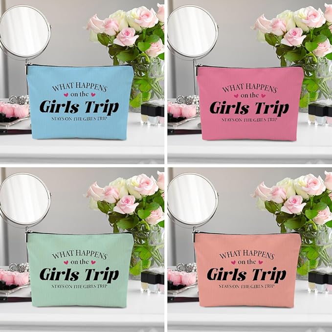 1 Pcs 3 Pcs 4 Pcs Makeup Bag, Girls Trip Gifts Favors Girls Weekend Gifts, Friendship Gifts for Women Bestie Bride