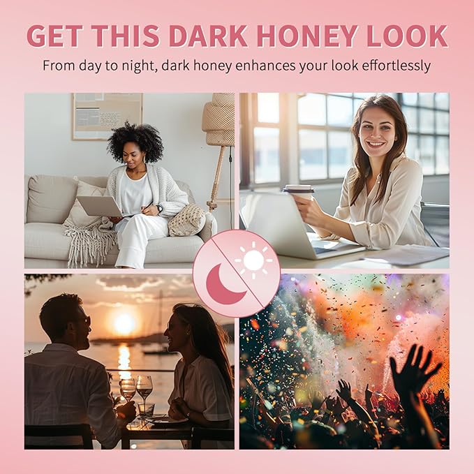 WEEMAY Honey Noir Pink Honey Lip Gloss, Deep Moisturizing Tinted Lip Balm, Nourishing honey Noir Lipstick, Pink Lip Gloss, Hydrating Lipgloss for All Skin Tones