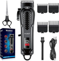 WAIKIL Hair Clippers Professional Cordless for Men, Barber Clippers for Hair Cutting Kit,Rechargeable Haircut Machine for Family,Wireless LCD Display Hair Trimmers Set