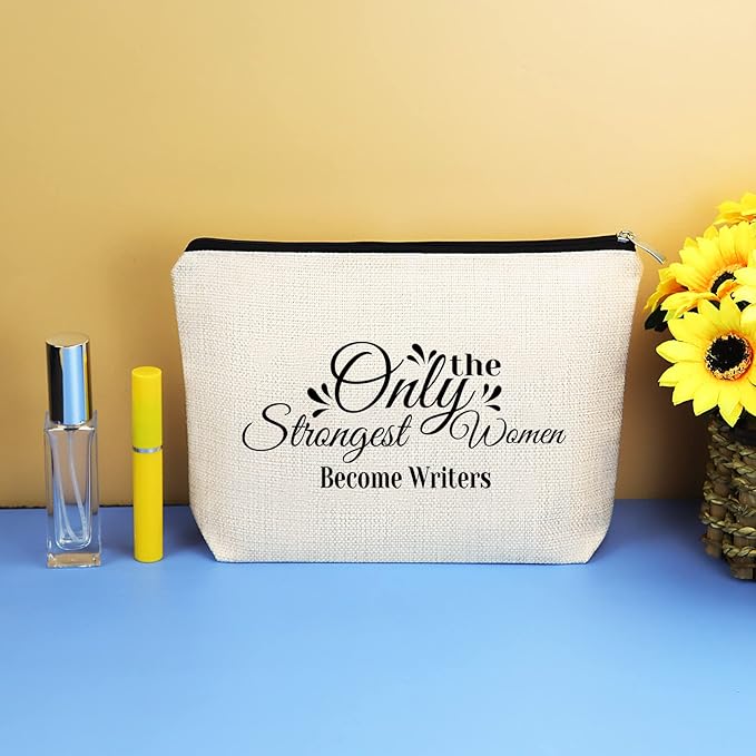 Creative Writer Gift for Women Makeup Bag Write Lovers Inspirational Gift for Writers Novelist Gifts Cosmetic Bag Writer Appreciation Birthday Christmas Thanksgiving Gifts for Author Writers