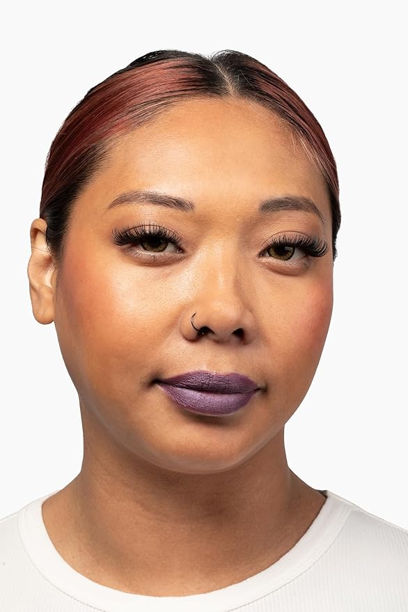 Aromi Metallic Liquid Lipstick | Long-lasting, Waterproof Lip Color with Shimmery Finish, Vegan, Cruelty-free, Gluten and Paraben Free, Made in USA, Handmade (Vulgar Violet)