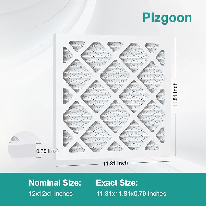 12x12x1 Air Filter MERV 8 MPR 600 Pleated AC Furnace Filters Replacement - Image 2