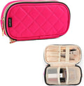 ANKUER Travel Makeup Bag for Women: Small Cosmetic Bag Organizer Cosmetic Case Pouch for Girls (Rose Red)