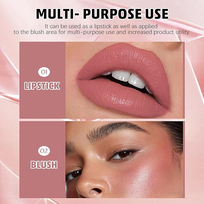 Matte Lip Gloss, Lip Gloss Silky Smooth Finish, Lipgloss Makeup Colorful and Creamy Texture, Lipstick for Every Occasion, Lip Oil Moisturizing and Hydrated #05