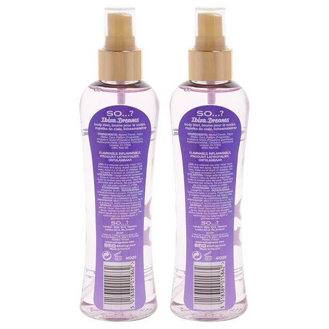 So...? Ibiza Dreams Body Mist for Women - 6.9 oz Body Mist - Pack of 2