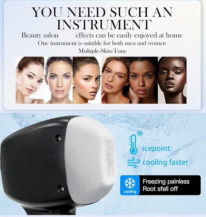 2-in-1 Portable Home Beauty Device, Professional Hair Removal and Comfortable Beauty Machine