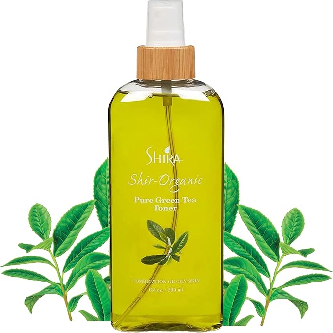 Shira Shir-Organic Pure Green Tea Toner Natural Refreshing- Hydrating Toner for Face for Normal to Oily Skin Type (200ml)
