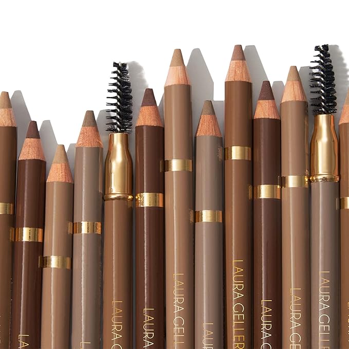 LAURA GELLER NEW YORK Bravo Brows Soft Pencil + Brush, Medium Brown