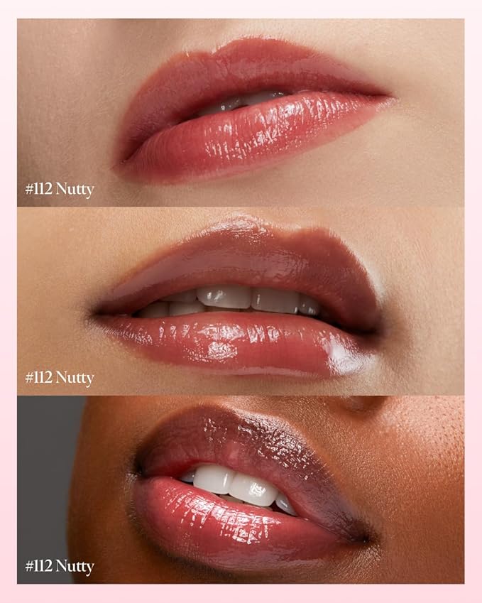 CORLAHAZE Glow Lock Jelly Tint 112 Nutty 4g, Hydrating Jelly Glow Lip Stain, Glass-Like Shine Lip Gloss, Long-Lasting Color, Moisturizing Lip Enhancer, Collectible Lock-Shaped Design, Korean Makeup