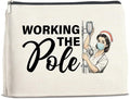 Nurse Gifts Makeup Bag, Funny Nurse ICU Nurse ER Nurse RN Appreciation Gifts, Nurse Graduation Gifts, Working The Pole Nurse Zipper Makeup Pouch