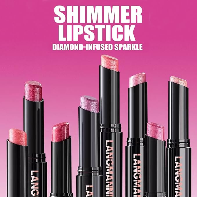 Romantic Red Lipstick For Women Matte Nude Glitter Shimmer Metallic Highly Pigmented Moisturizing Lip stick Hypoallergenic Waterproof Long Lasting Lipsticks Quick Makeup Lightweight Portable 04 #