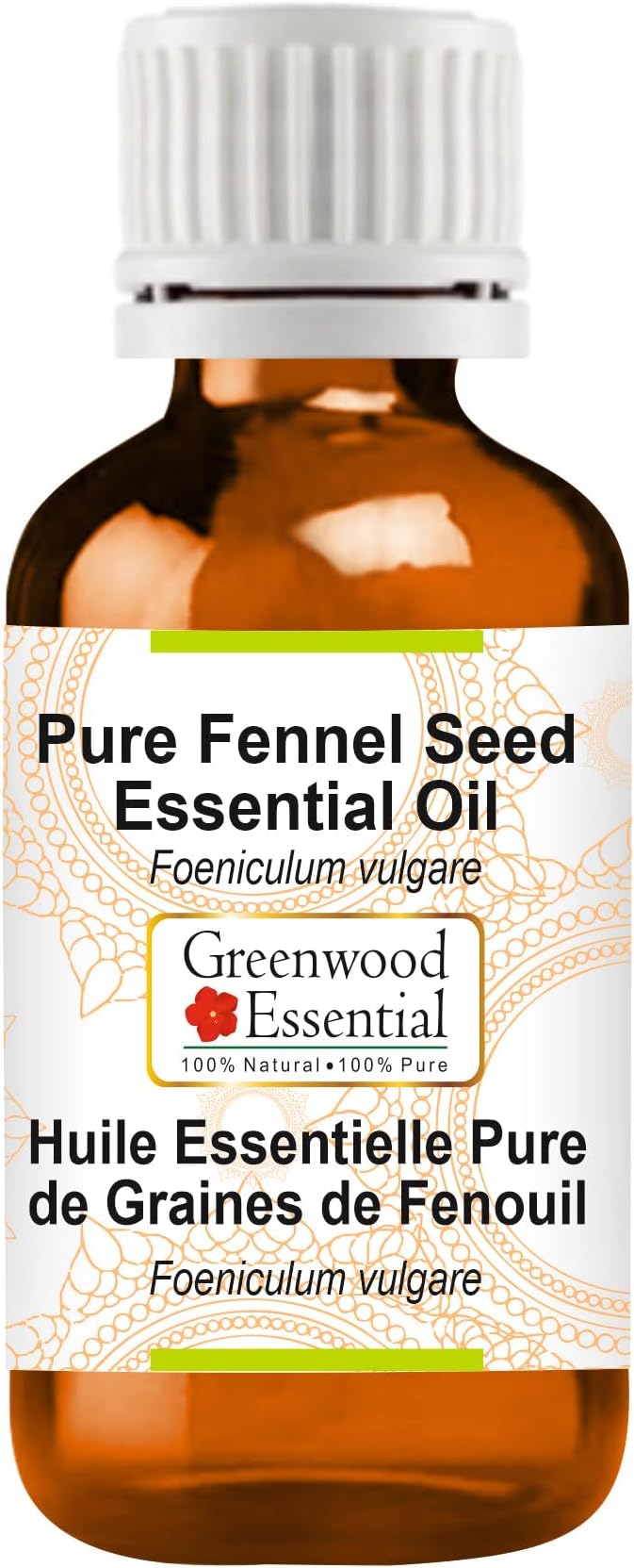 Greenwood Essential Pure Fennel Seed Essential Oil (Foeniculum vulgare) Steam Distilled 5ml (0.16 oz)