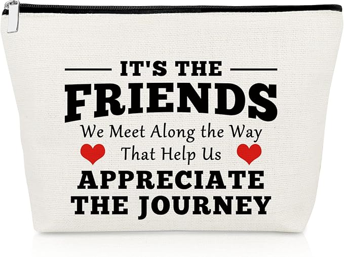 Best Friend Gift for Women Makeup Bag Friend Birthday Gifts Thank You Present for Friends Bff Sister Inspirational Cosmetic Bag for Girls Friendship Graduation Present for Her Travel Cosmetic Pouch