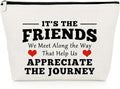 Best Friend Gift for Women Makeup Bag Friend Birthday Gifts Thank You Present for Friends Bff Sister Inspirational Cosmetic Bag for Girls Friendship Graduation Present for Her Travel Cosmetic Pouch