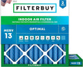 Filterbuy 10x10x2 Air Filter MERV 13 Optimal Smoke & Allergy Defense, by Filterbuy
