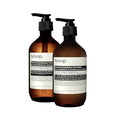 Aesop Reverence Hand Wash & Balm Set | Woody, Earthy, Smoky Duo that Exfoliates & Hydrates Hands Soft, Purified Hands | 16.9 oz / 500 mL